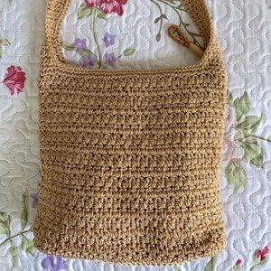 THE SAK Tan Crochet Crossbody Bag